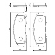 0 986 424 722 BOSCH Комплект тормозных колодок, дисковый тормоз