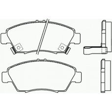 P 28 023 BREMBO Комплект тормозных колодок, дисковый тормоз