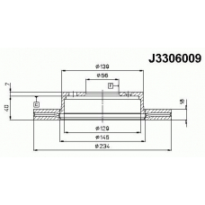 J3306009 NIPPARTS Тормозной диск