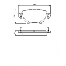 0 986 494 046 BOSCH Комплект тормозных колодок, дисковый тормоз