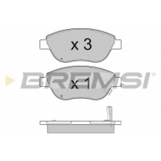 BP3295 BREMSI Комплект тормозных колодок, дисковый тормоз