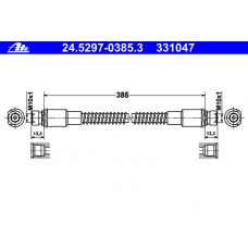 24.5297-0385.3 ATE Тормозной шланг