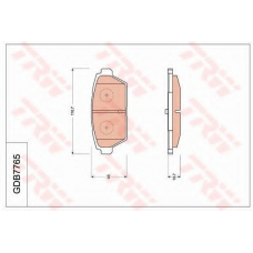 GDB7765 TRW Комплект тормозных колодок, дисковый тормоз