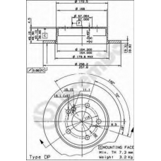 BS 7338 BRECO Тормозной диск