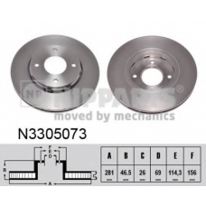 N3305073 NIPPARTS Тормозной диск