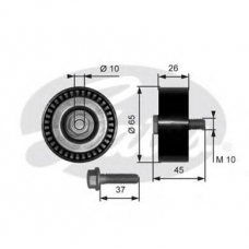 T36300 GATES Паразитный / ведущий ролик, поликлиновой ремень