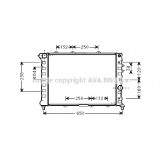 ALA2057 AVA Радиатор, охлаждение двигателя