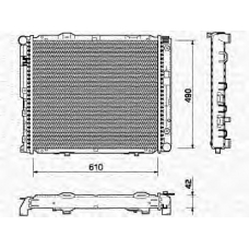 350213744000 MAGNETI MARELLI Радиатор, охлаждение двигателя