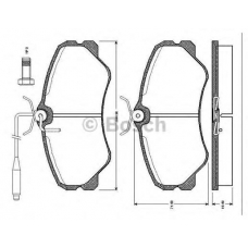 0 986 TB2 588 BOSCH Комплект тормозных колодок, дисковый тормоз