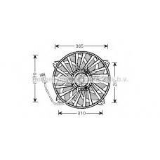 PE7529 Prasco Вентилятор, охлаждение двигателя