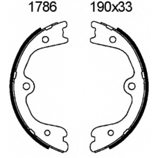 01786 BSF Комплект тормозных колодок, стояночная тормозная с