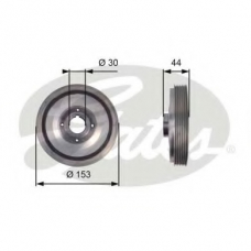 TVD1067 GATES Ременный шкив, коленчатый вал