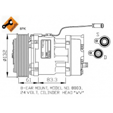 32753G NRF Компрессор, кондиционер