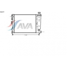 CN2077 AVA Радиатор, охлаждение двигателя