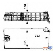 8MA 376 705-231 HELLA Компенсационный бак, охлаждающая жидкость