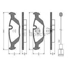 0 986 TB2 531 BOSCH Комплект тормозных колодок, дисковый тормоз