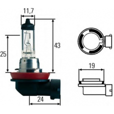 8GH 008 356-151 HELLA Лампа накаливания, основная фара