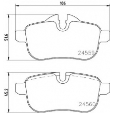 8DB 355 014-621 HELLA Комплект тормозных колодок, дисковый тормоз