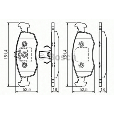 0 986 495 016 BOSCH Комплект тормозных колодок, дисковый тормоз