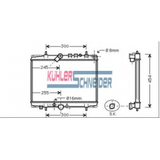 0700001 KUHLER SCHNEIDER Радиатор, охлаждение двигател