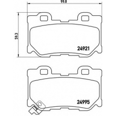 P 56 095 BREMBO Комплект тормозных колодок, дисковый тормоз