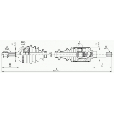 DRS6215.00 OPEN PARTS Приводной вал