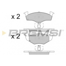 BP2808 BREMSI Комплект тормозных колодок, дисковый тормоз