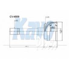 CV-4509 KAVO PARTS Шарнирный комплект, приводной вал