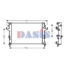 180036N AKS DASIS Радиатор, охлаждение двигателя