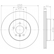 8DD 355 119-341 HELLA Тормозной диск