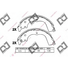 BS1225 DJ PARTS Комплект тормозных колодок