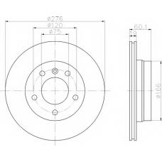 8DD 355 104-281 HELLA Тормозной диск