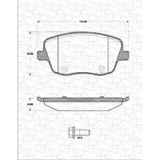 363702161289 MAGNETI MARELLI Комплект тормозных колодок, дисковый тормоз