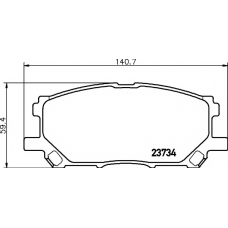 8DB 355 010-071 HELLA PAGID Комплект тормозных колодок, дисковый тормоз