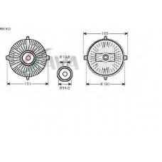MSC413 AVA Сцепление, вентилятор радиатора