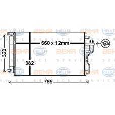 8FC 351 343-091 HELLA Конденсатор, кондиционер