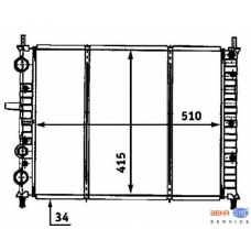 8MK 376 718-221 HELLA Радиатор, охлаждение двигателя