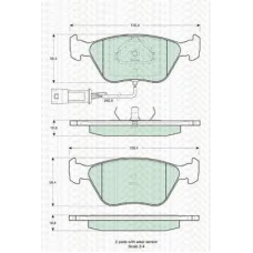 8110 16004 TRIDON Brake pads - front