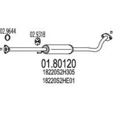 01.80120 MTS Средний глушитель выхлопных газов