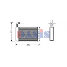 379070N AKS DASIS Теплообменник, отопление салона