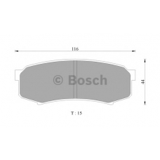 0 986 505 905 BOSCH Комплект тормозных колодок, дисковый тормоз