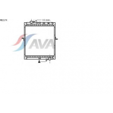 ME2174 AVA Радиатор, охлаждение двигателя