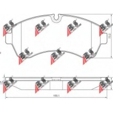 37552 OE ABS Комплект тормозных колодок, дисковый тормоз