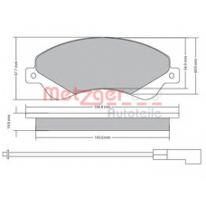 1170146 METZGER Комплект тормозных колодок, дисковый тормоз