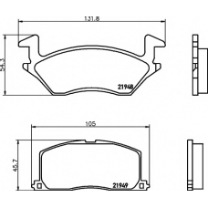 8DB 355 016-781 HELLA PAGID Комплект тормозных колодок, дисковый тормоз