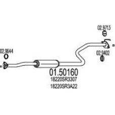 01.50160 MTS Средний глушитель выхлопных газов