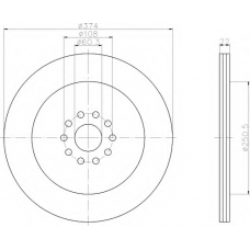 8DD 355 117-511 HELLA Тормозной диск