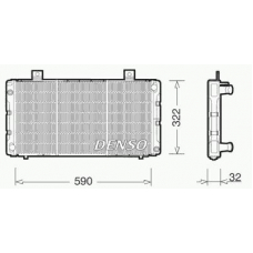 DRM25003 DENSO Радиатор, охлаждение двигателя