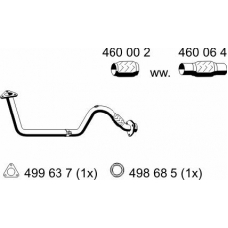 142557 ERNST Труба выхлопного газа