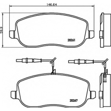 8DB 355 010-501 HELLA Комплект тормозных колодок, дисковый тормоз